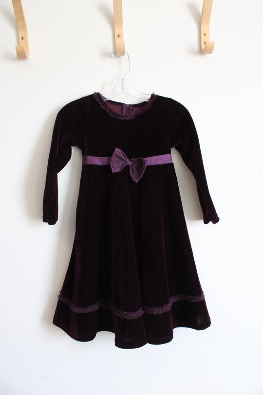 Sophie Rose Dark Purple Velvet Dress | Youth 5