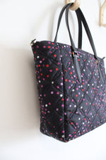Kate Spade Jae Quilted Festive Confetti Black Nylon Medium Satchel