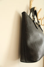 Burberry Black Pebble Leather Handbag Purse