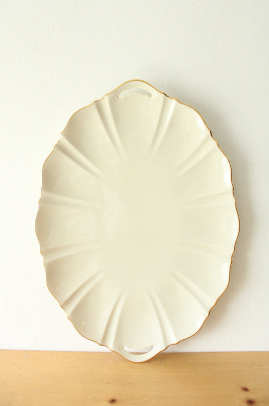 Lenox Off-White Oval Gold Trimmed Platter