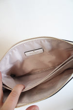 Kate Spade White Straw Triple Gusset Crossbody Bag