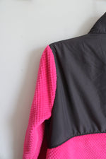 Fila Sport Hot Pink & Gray Fuzzy Full Zip Jacket | S