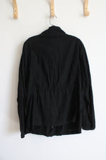 Old Navy Black Linen Blend Full Zip Jacket | L