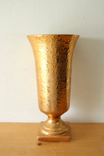 Weeping Gold Ceramic Vase | 10.5"