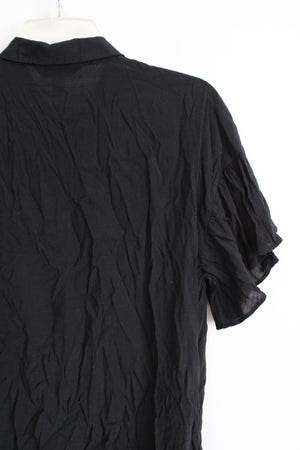 Nine West Black Button Down Blouse | M
