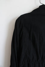 Old Navy Black Linen Blend Full Zip Jacket | L