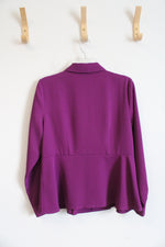 J.Jill Easy Care Wearever Collection Purple Blouse | M Petite