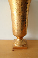 Weeping Gold Ceramic Vase | 10.5"