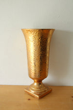 Weeping Gold Ceramic Vase | 10.5"
