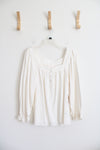 NEW Lauren Conrad Cream Long Sleeved Top | M