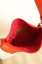 Coach Tangerine Stewart Signature Canvas Leather Shoulder Bag Crossbody Purse
