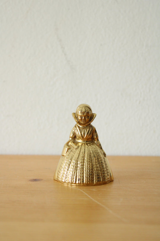 Brass Servant Bell Figure Of Lady Dinner Bell
