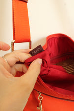 Coach Tangerine Stewart Signature Canvas Leather Shoulder Bag Crossbody Purse