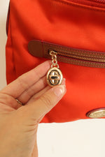 Coach Tangerine Stewart Signature Canvas Leather Shoulder Bag Crossbody Purse