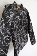 Hearts Of Palm Black & White Stitched Full Zip Jacket | 8