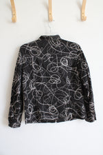 Hearts Of Palm Black & White Stitched Full Zip Jacket | 8