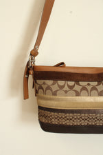 Coach Y2K Striped Patchwork Shoulder Bag