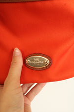 Coach Tangerine Stewart Signature Canvas Leather Shoulder Bag Crossbody Purse