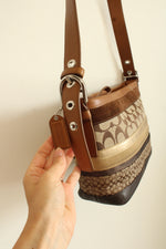 Coach Y2K Striped Patchwork Shoulder Bag