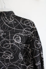 Hearts Of Palm Black & White Stitched Full Zip Jacket | 8