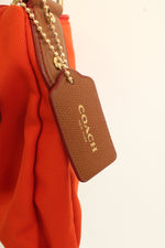 Coach Tangerine Stewart Signature Canvas Leather Shoulder Bag Crossbody Purse