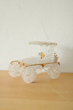 Vintage Spun Glass Old Car Figurine
