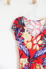 Lascana Red Tropical Floral Dress | 38 (M)
