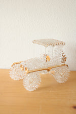 Hand Blown Spun Glass Vintage Steam Train Engine