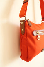 Coach Tangerine Stewart Signature Canvas Leather Shoulder Bag Crossbody Purse