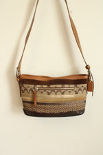 Coach Y2K Striped Patchwork Shoulder Bag