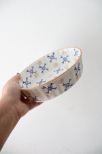 Temptations By Tara Blue & Brown Ribbed Scalloped Oval Small Casserole Dish