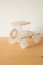 Hand Blown Spun Glass Vintage Steam Train Engine