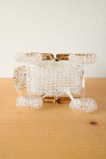Vintage Spun Glass Old Car Figurine