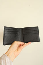 Coach ID Billfold Men's Black Pebble Leather Wallet
