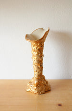 Hand Decorated 22K Gold USA Weeping-Bright Gold Vase