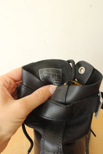 Dr. Martens Black Leather Pascal Silver Chain Boots | Size 7