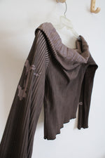 Urban Outfitters Brown Ribbed Off The Shoulder Top | M