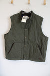 NEW Duluth Trading Co. Olive Green Quilted Sutter's Mill Vest | 3XL