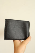 Coach ID Billfold Men's Black Pebble Leather Wallet