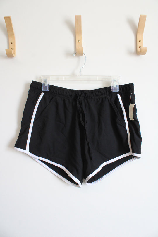 NEW Aeropostale Black & White Athletic Shorts | L