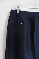 Emanuel Ungaro Drawstring Dark Navy Blue Skirt | 10