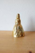 Vintage Cast Brass Victorian Lady Dinner Bell