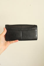 Coach Legacy Hampton Leather Brass Kisslock Black Vintage Wallet