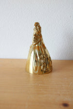 Vintage Cast Brass Victorian Lady Dinner Bell