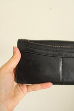 Coach Legacy Hampton Leather Brass Kisslock Black Vintage Wallet