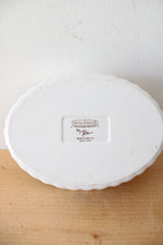 Temptations By Tara Blue & Brown Ribbed Scalloped Oval Medium Casserole Dish