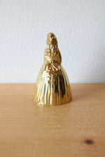 Vintage Cast Brass Victorian Lady Dinner Bell