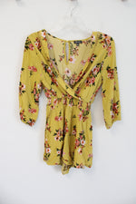Lily Rose Yellow Gold Floral Romper | XS