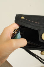 Coach Legacy Hampton Leather Brass Kisslock Black Vintage Wallet