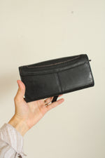 Coach Legacy Hampton Leather Brass Kisslock Black Vintage Wallet